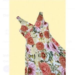 NWT Victorian Floral Garden Party V-Neck Dress 90’s Inspired, Spring B1